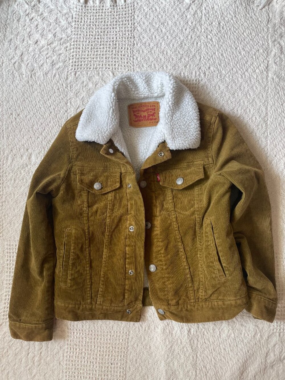 Corduroy Trucker Jacket - Brown/Tan - Boys Small